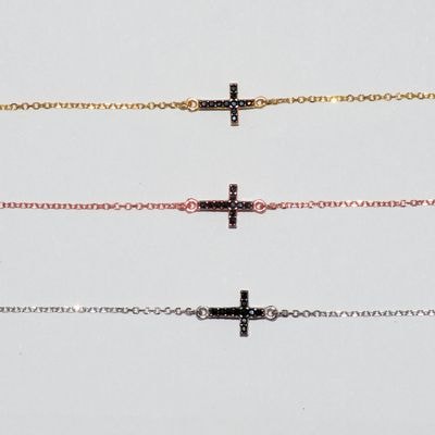 B026 Double Faced Cross Bracelet
