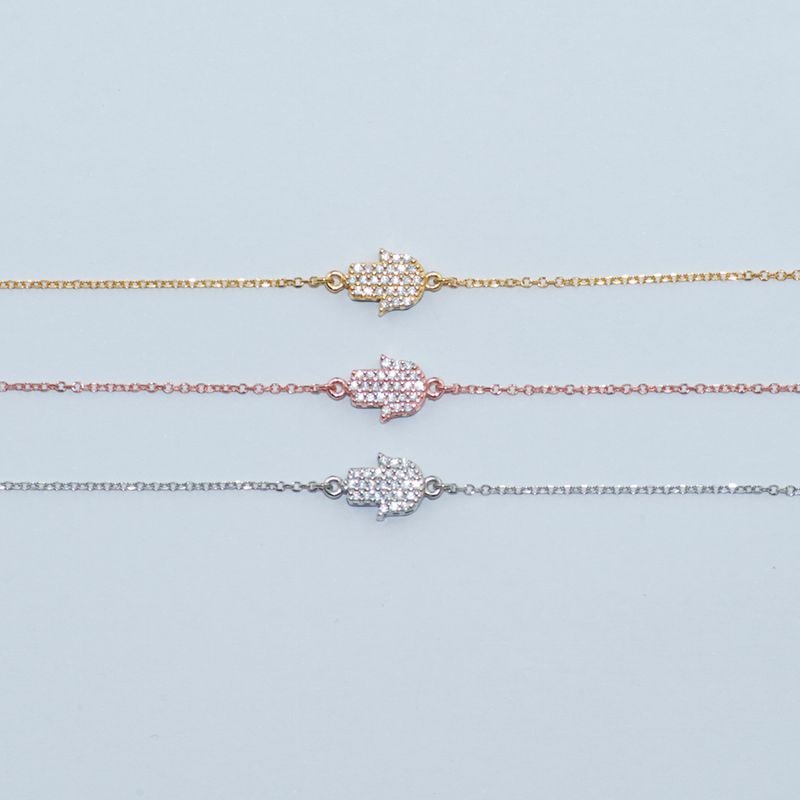 B086 Double Faced Hand Of Fatima Bracelet Size 1