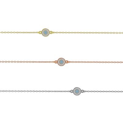 B170 Circle Eye Bracelet With Enamel