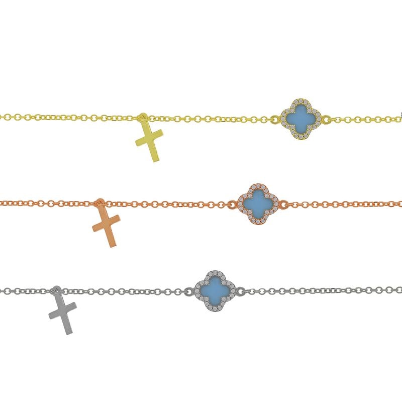 B211 Double Face Cross Design Bracelet Size 2