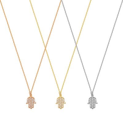 N045 Hand Of Fatima Necklace Medium Size