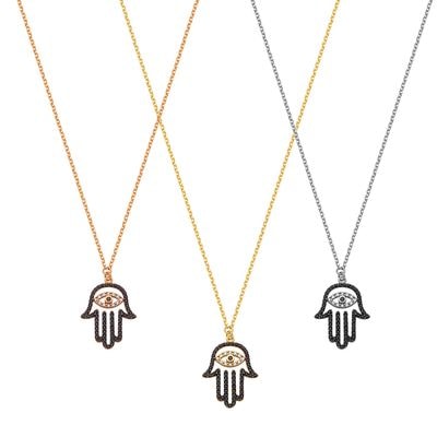 N047 Hand Of Fatima Necklace Big Size