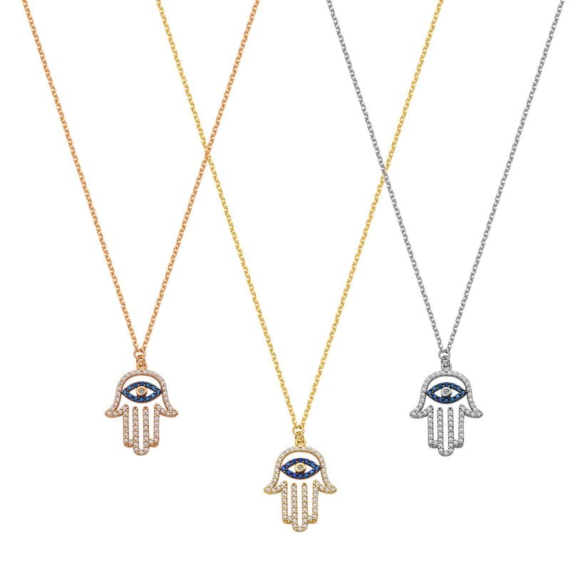 N047 Hand Of Fatima Necklace Big Size