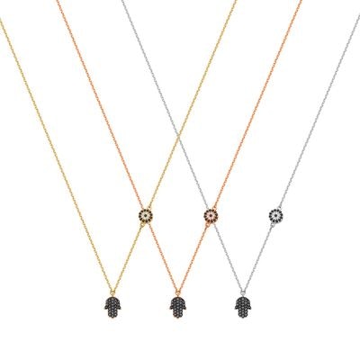 N054 Double Faced Hand Of Fatima Necklace