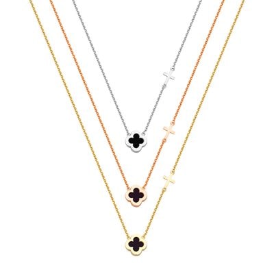 N065 Double Faced Design Necklace Big Size