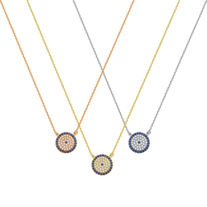 N070 Evil Eye Necklace Big Size