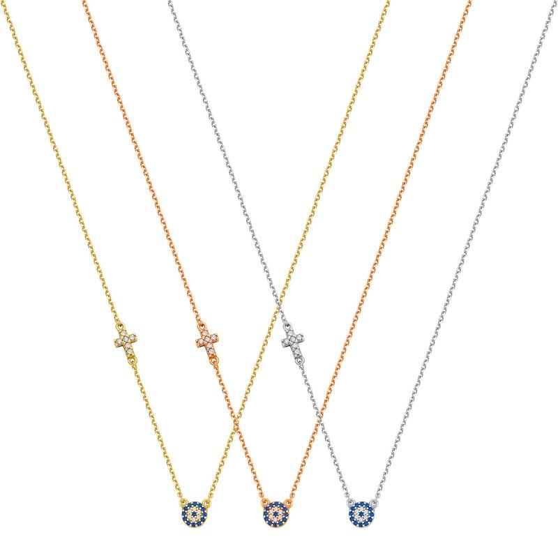 N088 Double Faced Evil Eye Necklace