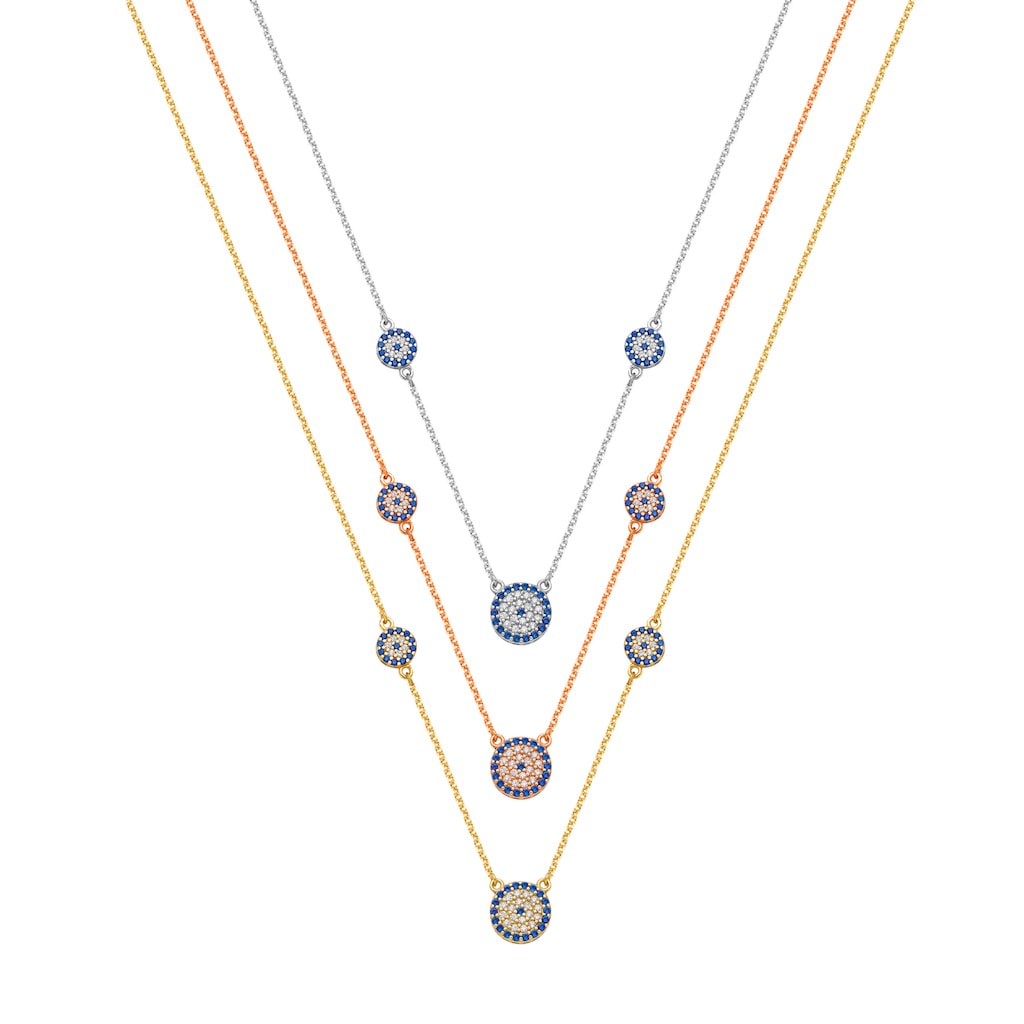 N090 Double Faced Evil Eye Necklace