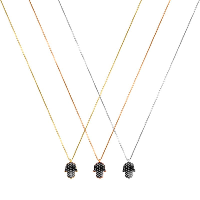N093 Double Faced Hand Of Fatima Necklace