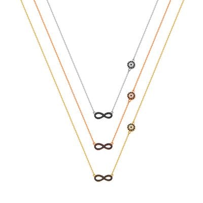 N095 Double Faced Infinity Necklace