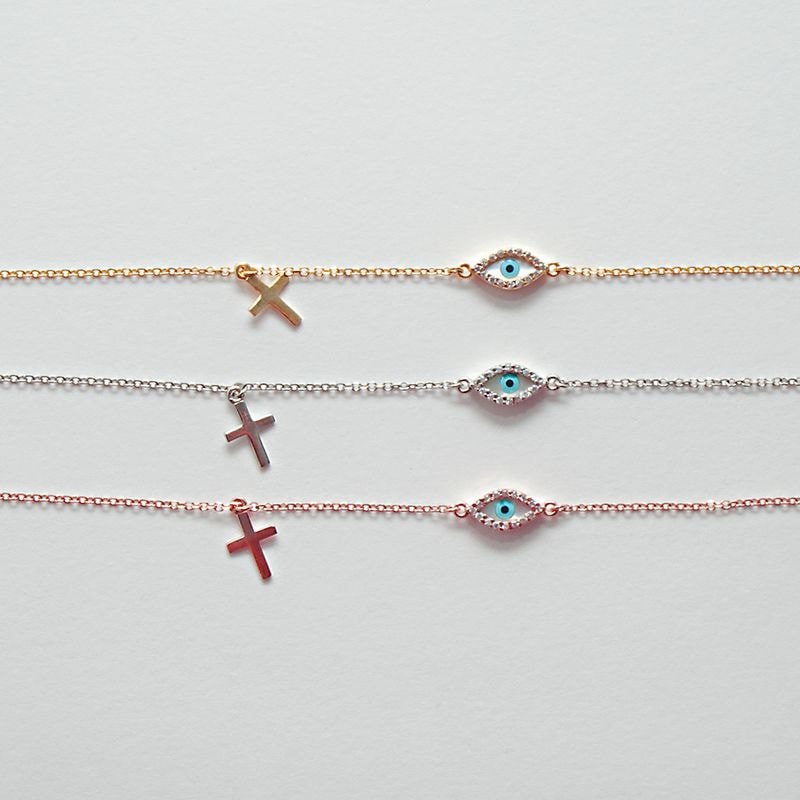 B063 Evil Eye Bracelet Double Faced Size 1