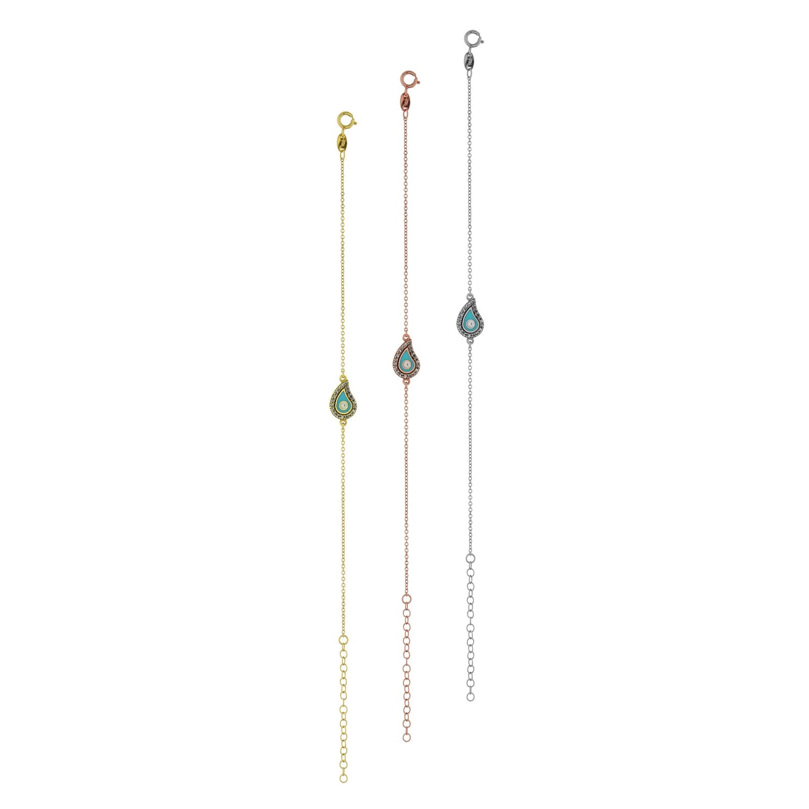 B205 Tear Drop With Zirgonian Stones